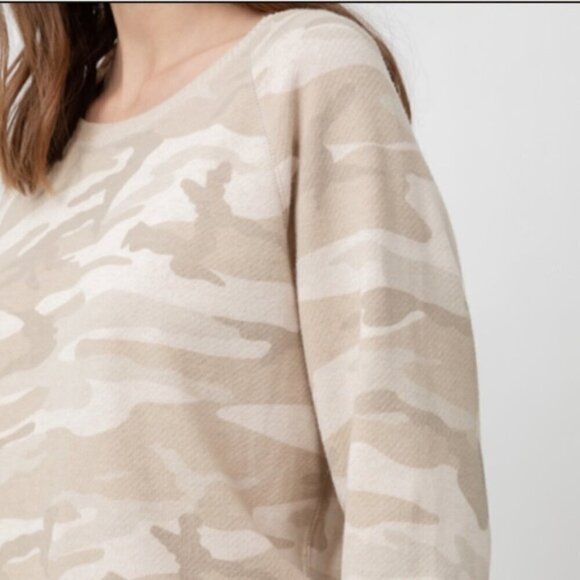 Rails Theo Oatmeal Camo Sweatshirt Medium - Picture 2 of 7